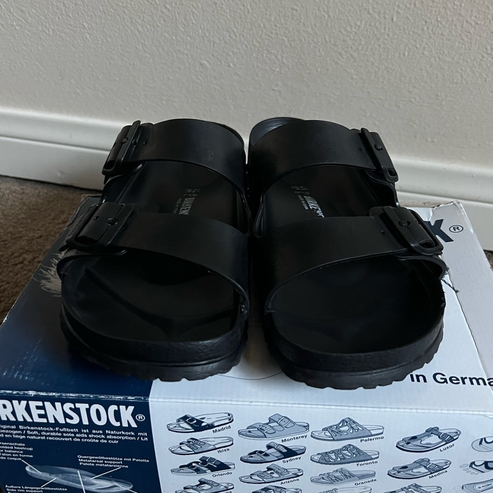 Black EVA Birkenstocks size 11 (44)